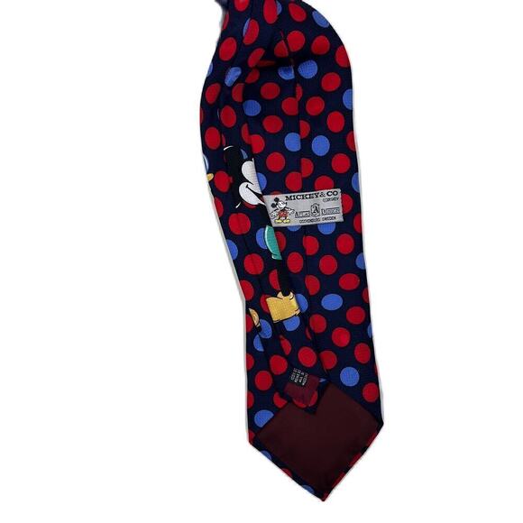 Atlas Designs Mickey & Co Tie Navy Red Light Blue - Picture 2 of 3